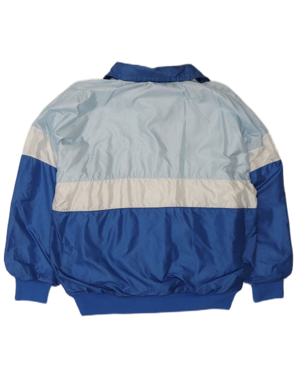 Jaqueta feminina vintage oversized IT 44 Medium Blue Colourblock