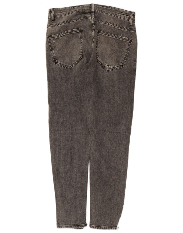 Zara Mens Jeans Slim Distressed EU 42 Grande W32 L29 Cinza