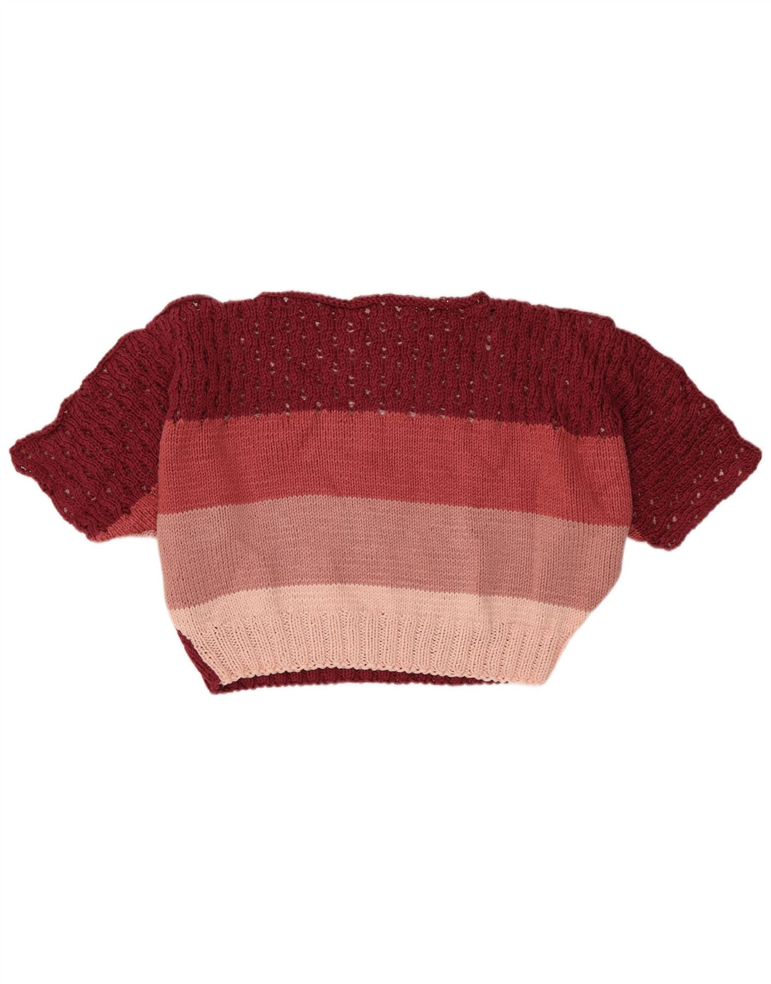 Suéter feminino VINTAGE com gola canoa e gola redonda Reino Unido 16 grande multicolorido