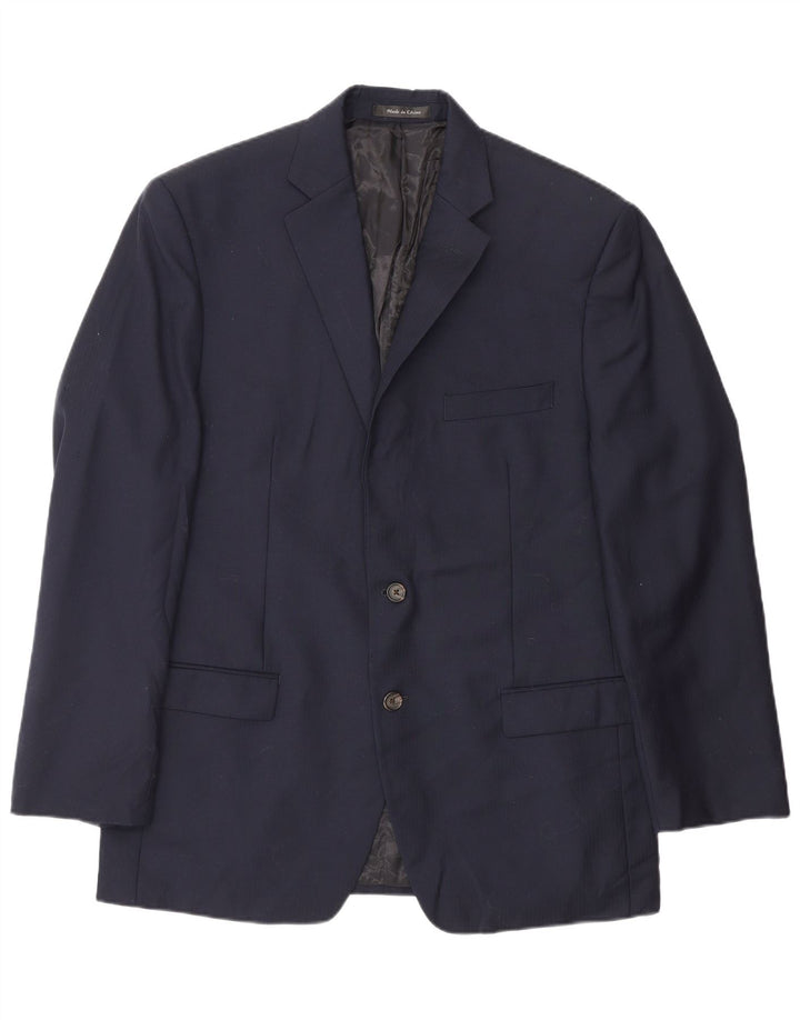 Jaqueta Blazer Masculina Ralph Lauren com 2 Botões Reino Unido 42 Grande Lã Azul Marinho Clássico