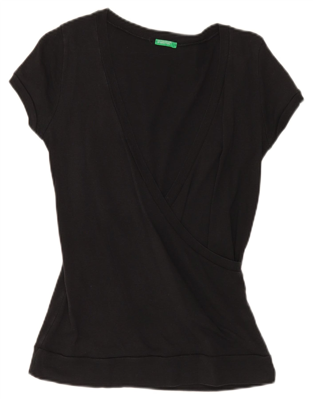 Blusa feminina Benetton UK 10 pequena preta