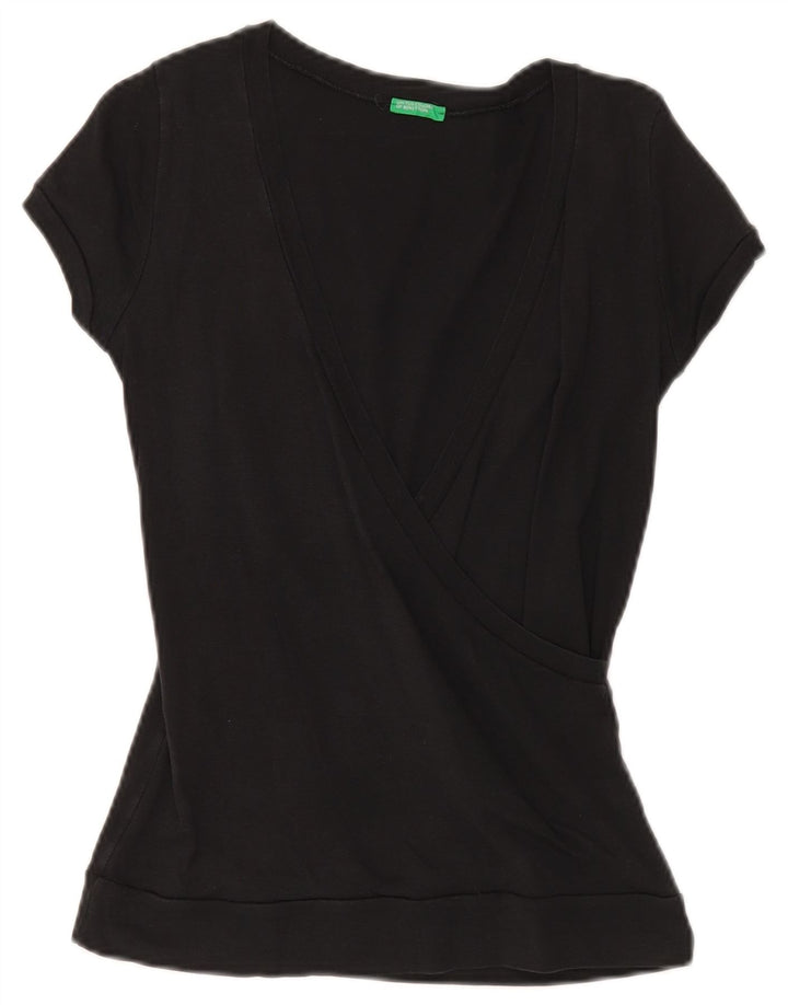 Blusa feminina Benetton UK 10 pequena preta