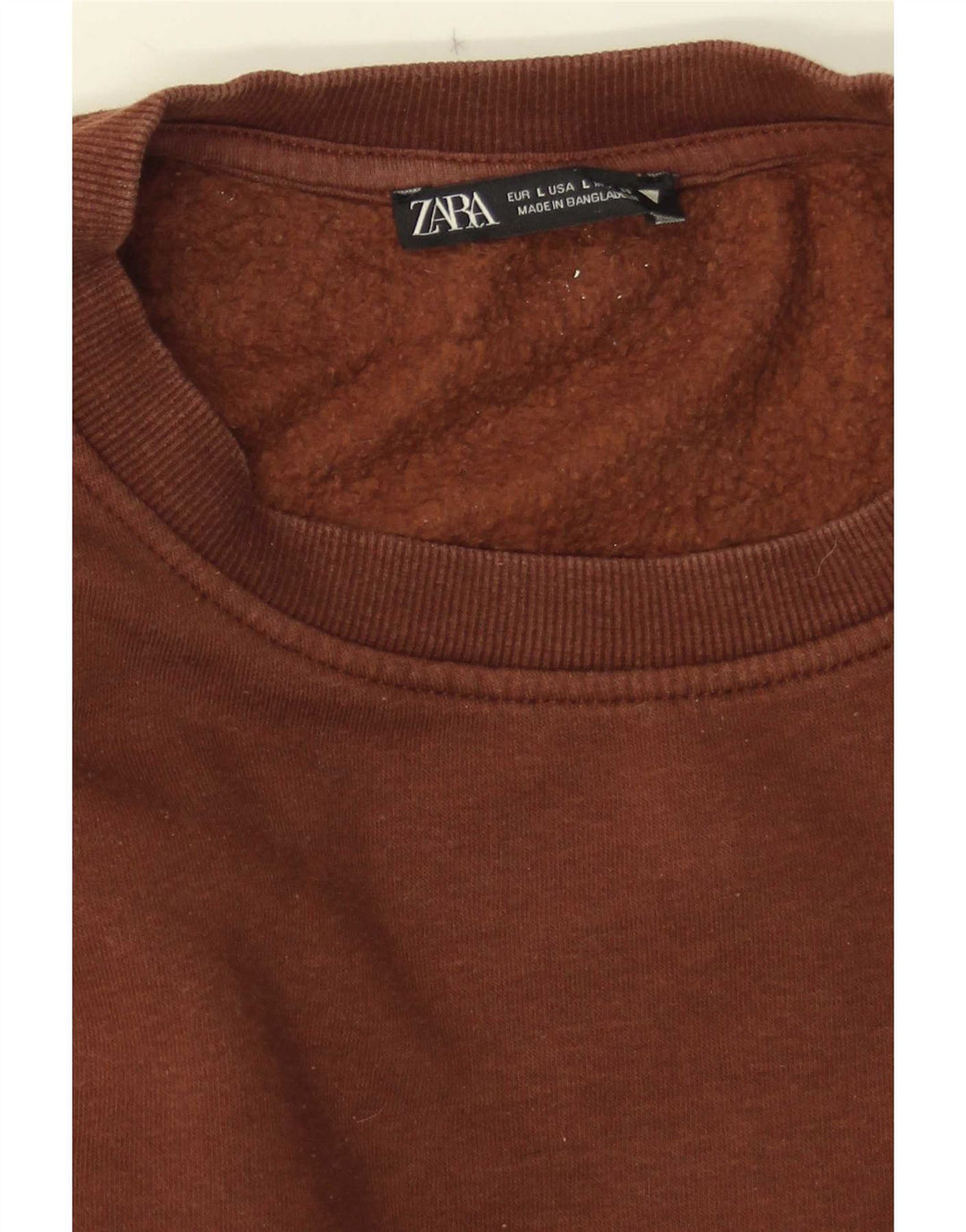 Zara moletom feminino jumper UK 16 grande marrom