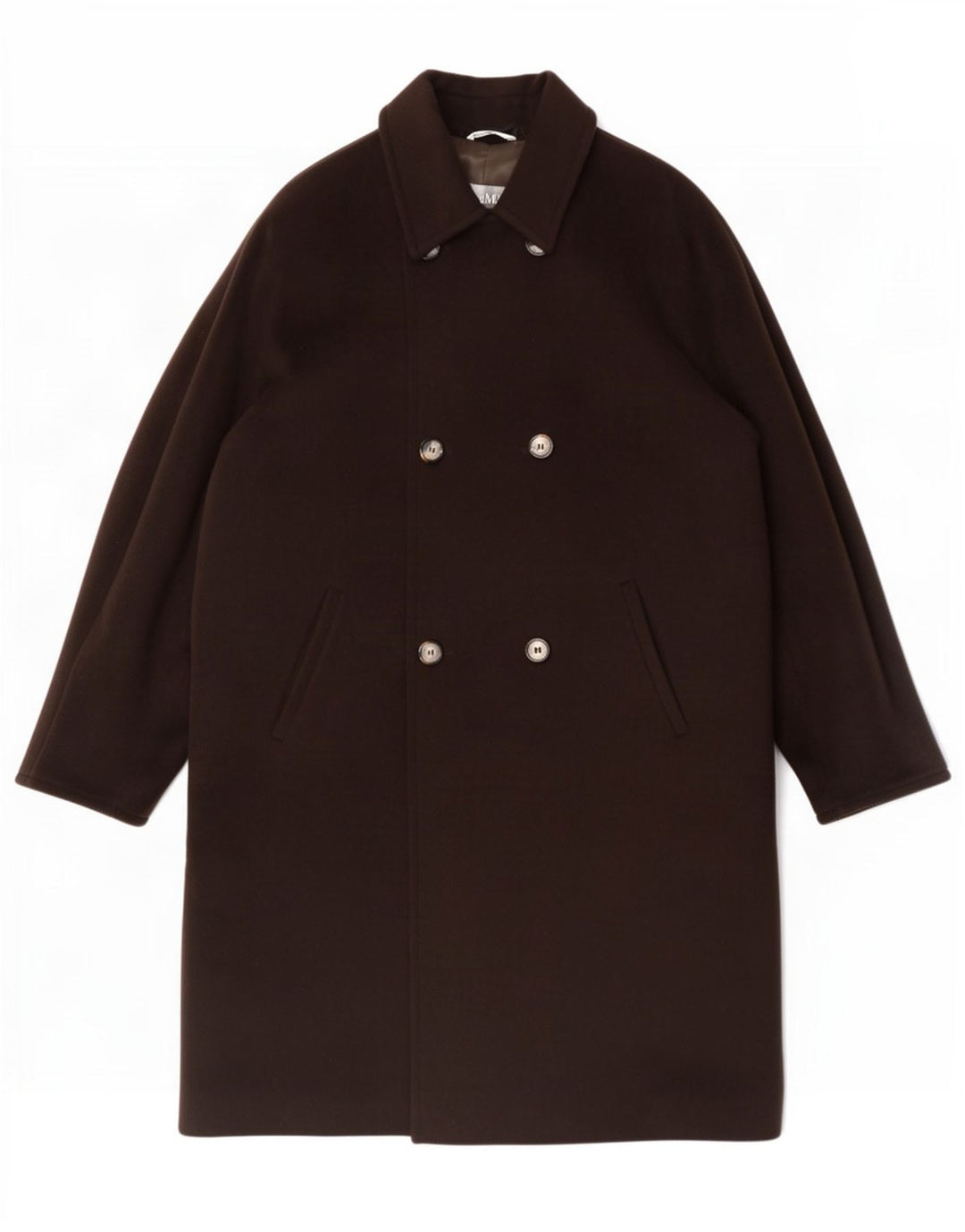 Max Mara Casaco feminino oversized com peito duplo Reino Unido 16 grande marrom