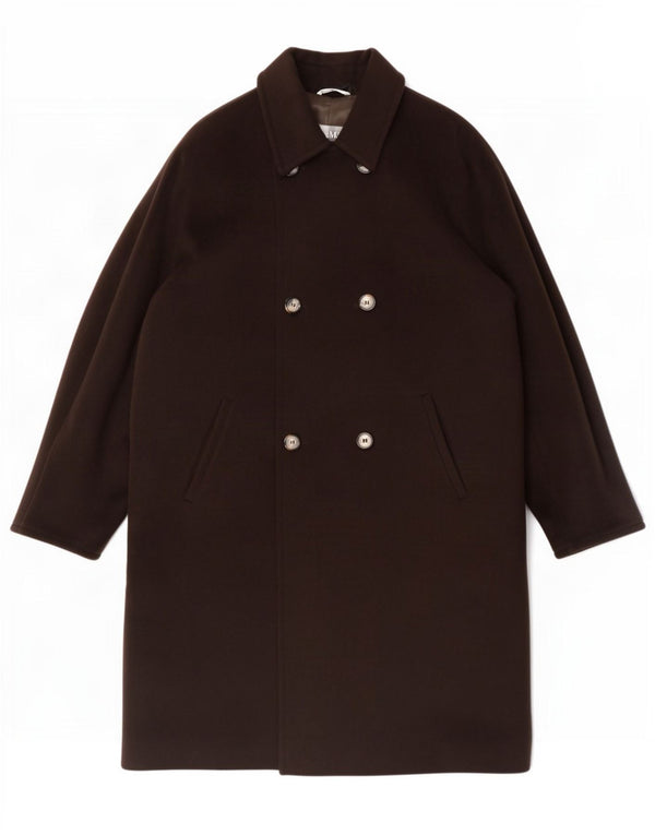 Max Mara Casaco feminino oversized com peito duplo Reino Unido 16 grande marrom