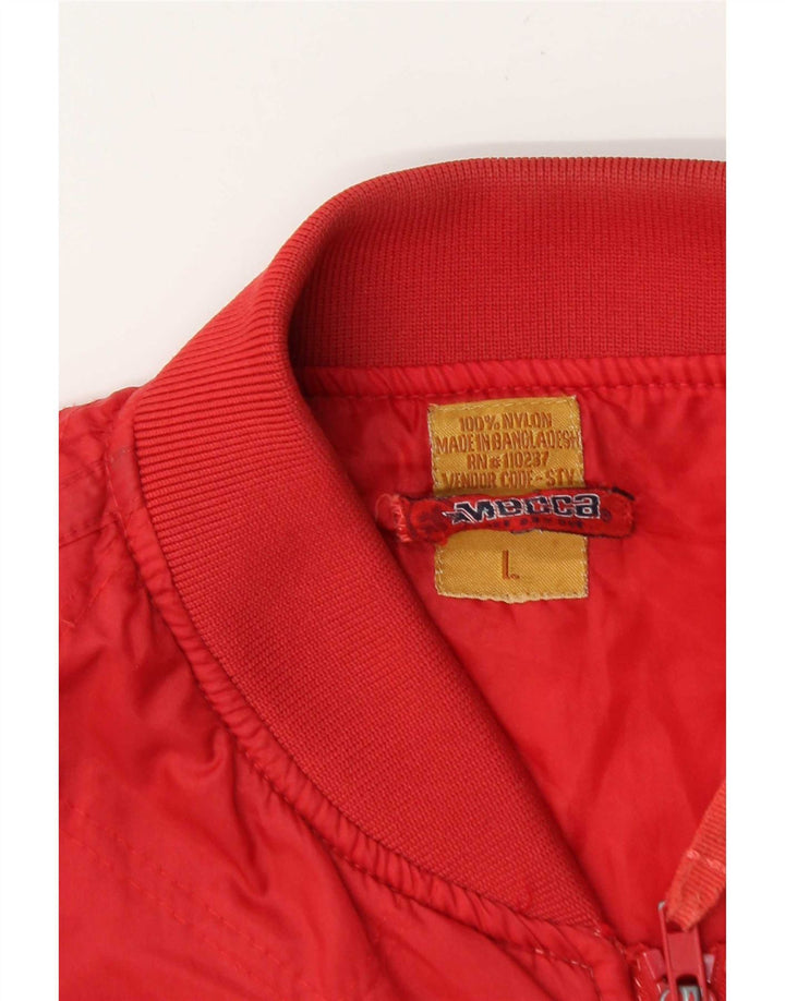 Jaqueta bomber masculina vintage UK 40 grande nylon vermelho