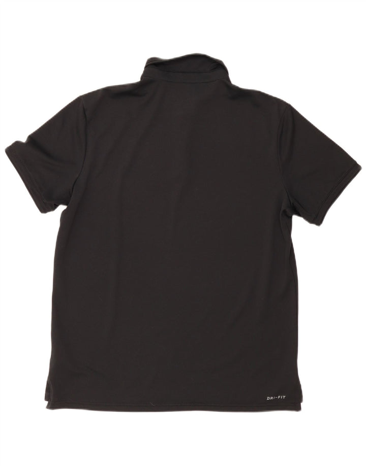 Camisa polo masculina Nike Dri Fit grande poliéster preto