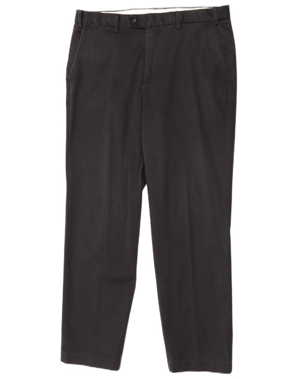 Calça masculina Marks & Spencer sob medida W34 L31 algodão preto