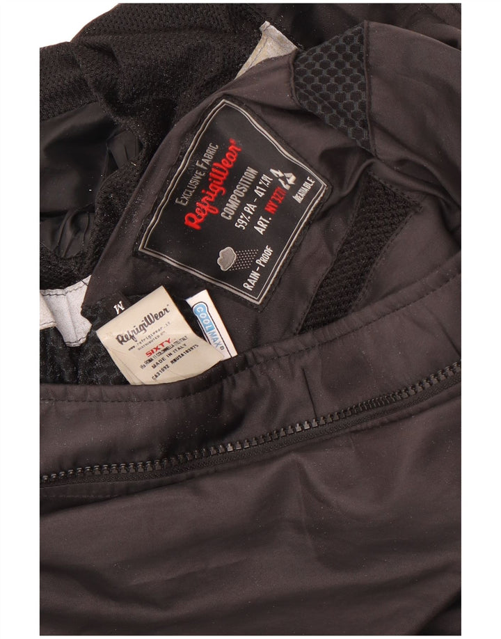 Jaqueta de chuva masculina Refrigiwear UK 38 poliamida preta média