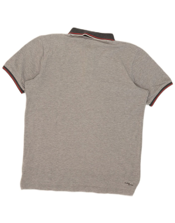 Adidas Masculino Clima 365 Polo Camisa Cinza Médio Algodão