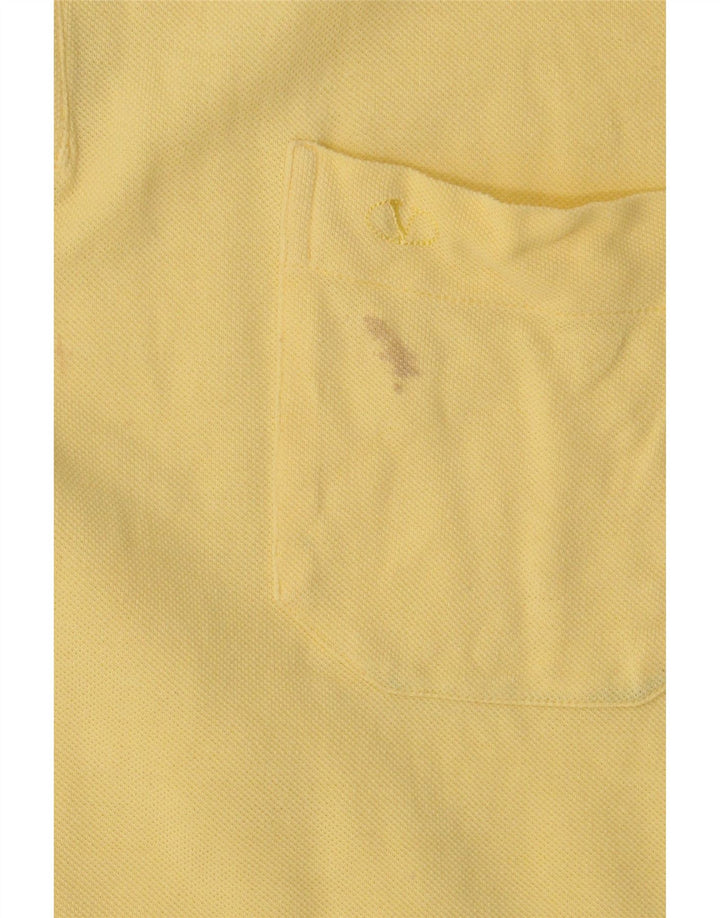 Camisa polo masculina Valentino grande algodão amarelo