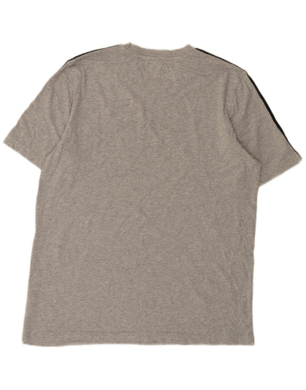 Adidas Mens T-Shirt Top Medium Grey Flecked Cotton
