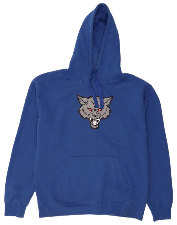 Suéter com capuz gráfico masculino Russell Athletic XL algodão azul