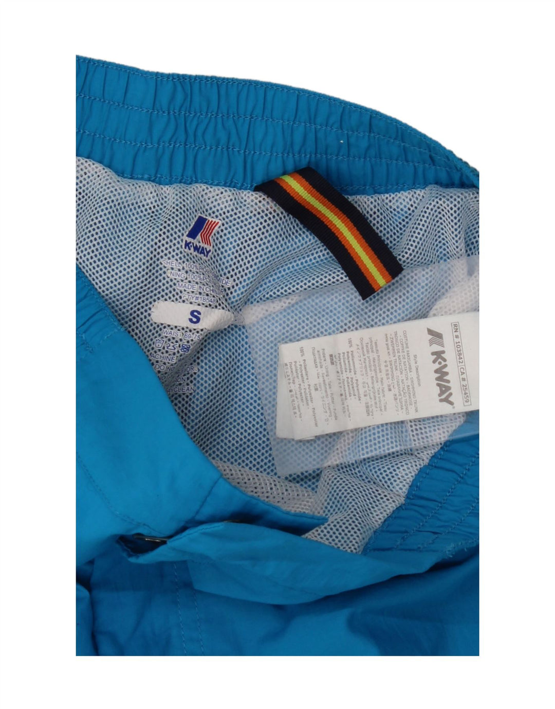 Shorts de natação feminino K-WAY pequeno W29 azul poliamida