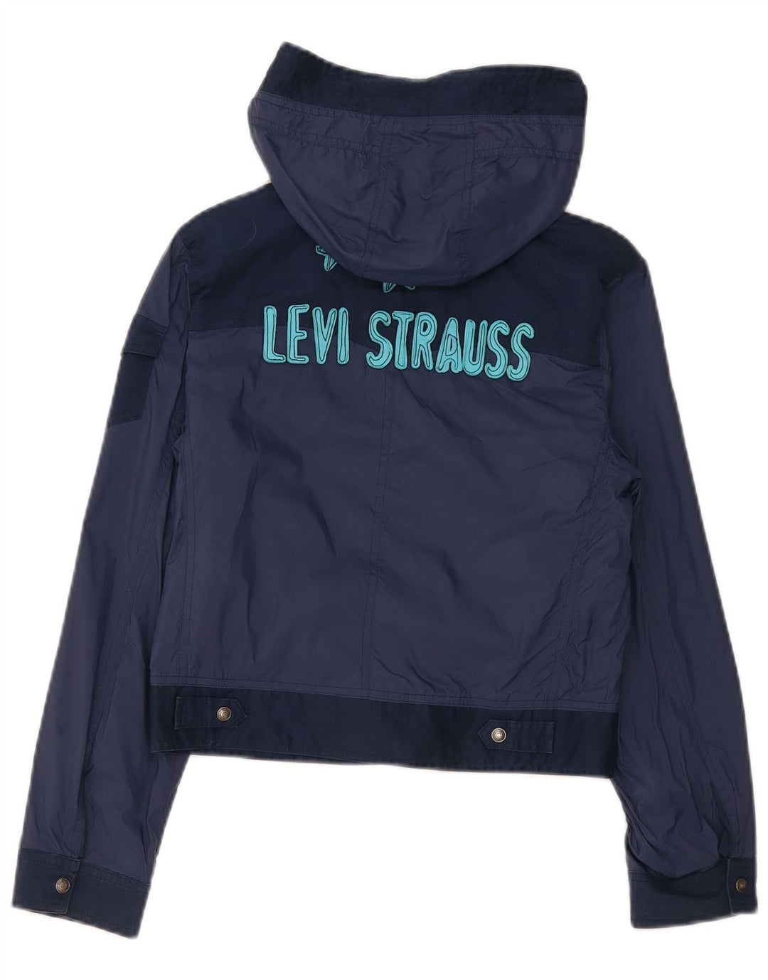 Jaqueta bomber com capuz gráfico Levi's Boys 11-12 anos azul marinho colorblock
