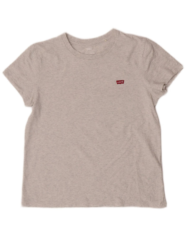 Camiseta feminina Levi's Top UK 12 algodão cinza médio