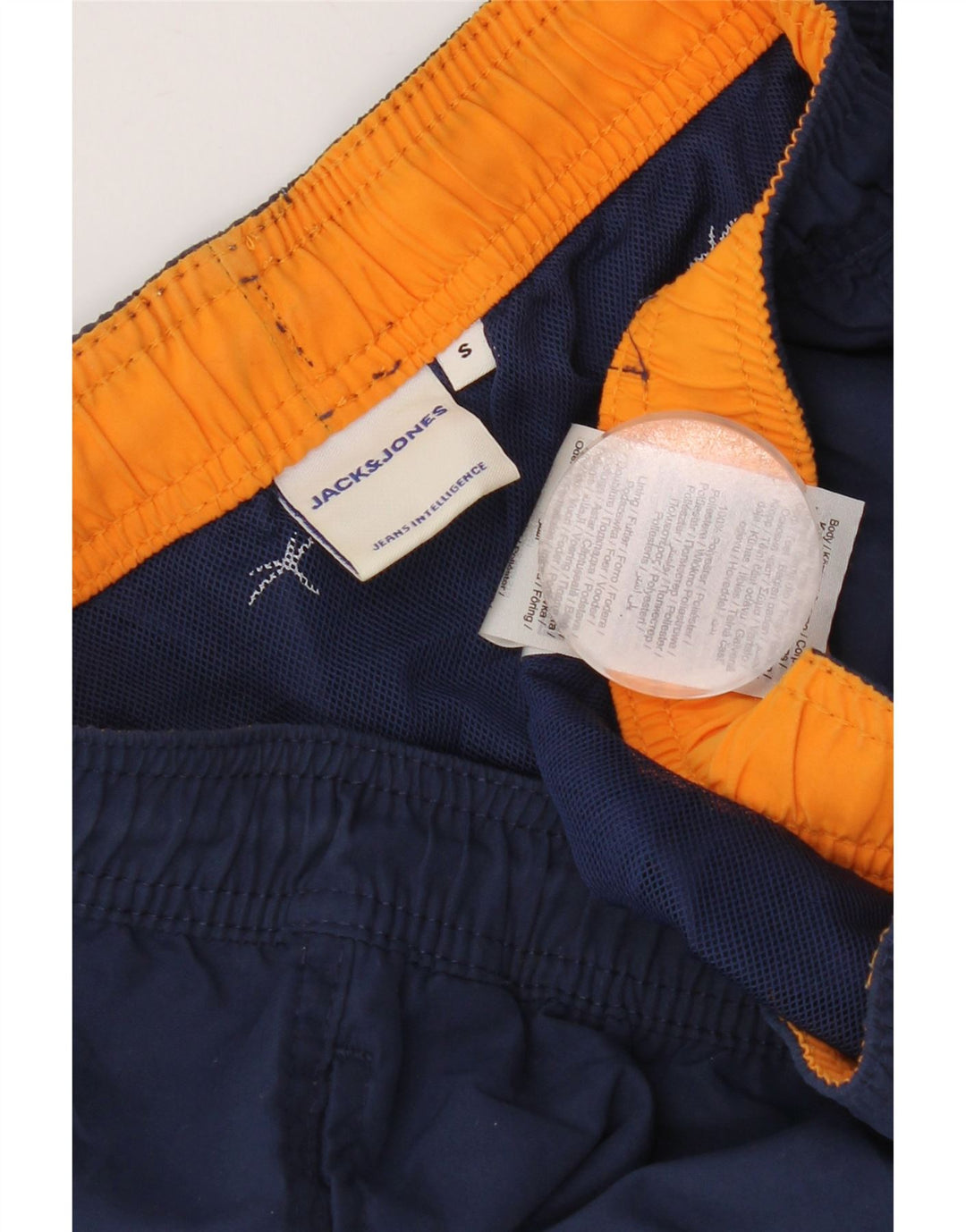 Shorts de natação masculino Jack & Jones pequeno poliéster azul marinho