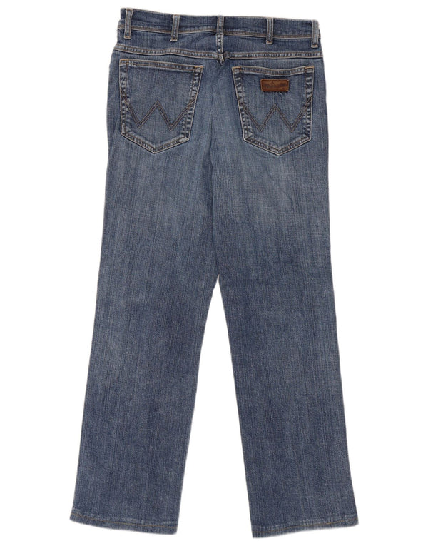 Wrangler Masculino Texas Stretch Straight Jeans W32 L27 Azul Algodão