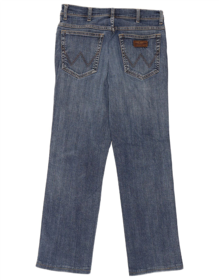 Wrangler Masculino Texas Stretch Straight Jeans W32 L27 Azul Algodão