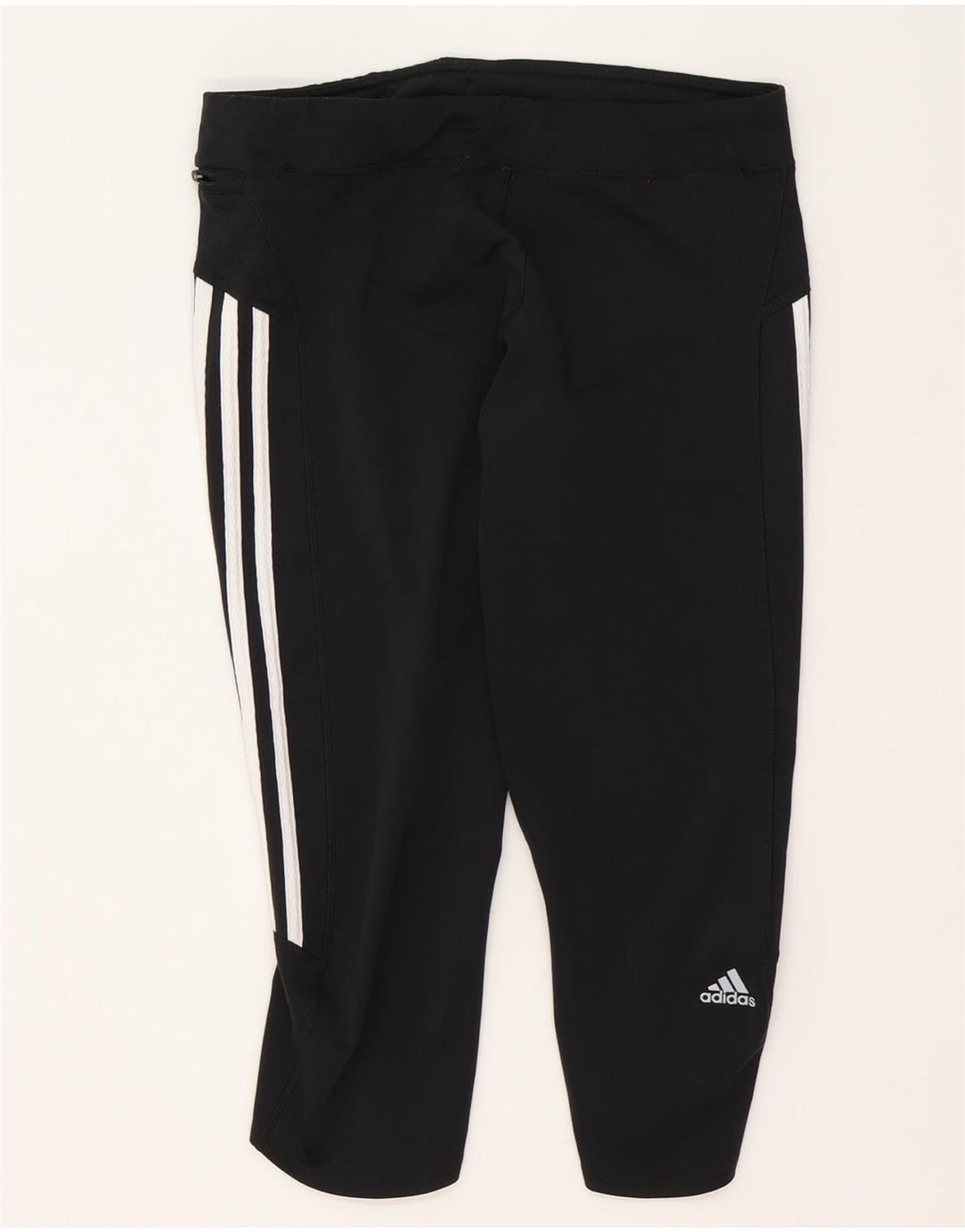 Adidas Womens Climalite Capri Leggings UK 16 Grande Poliéster Preto