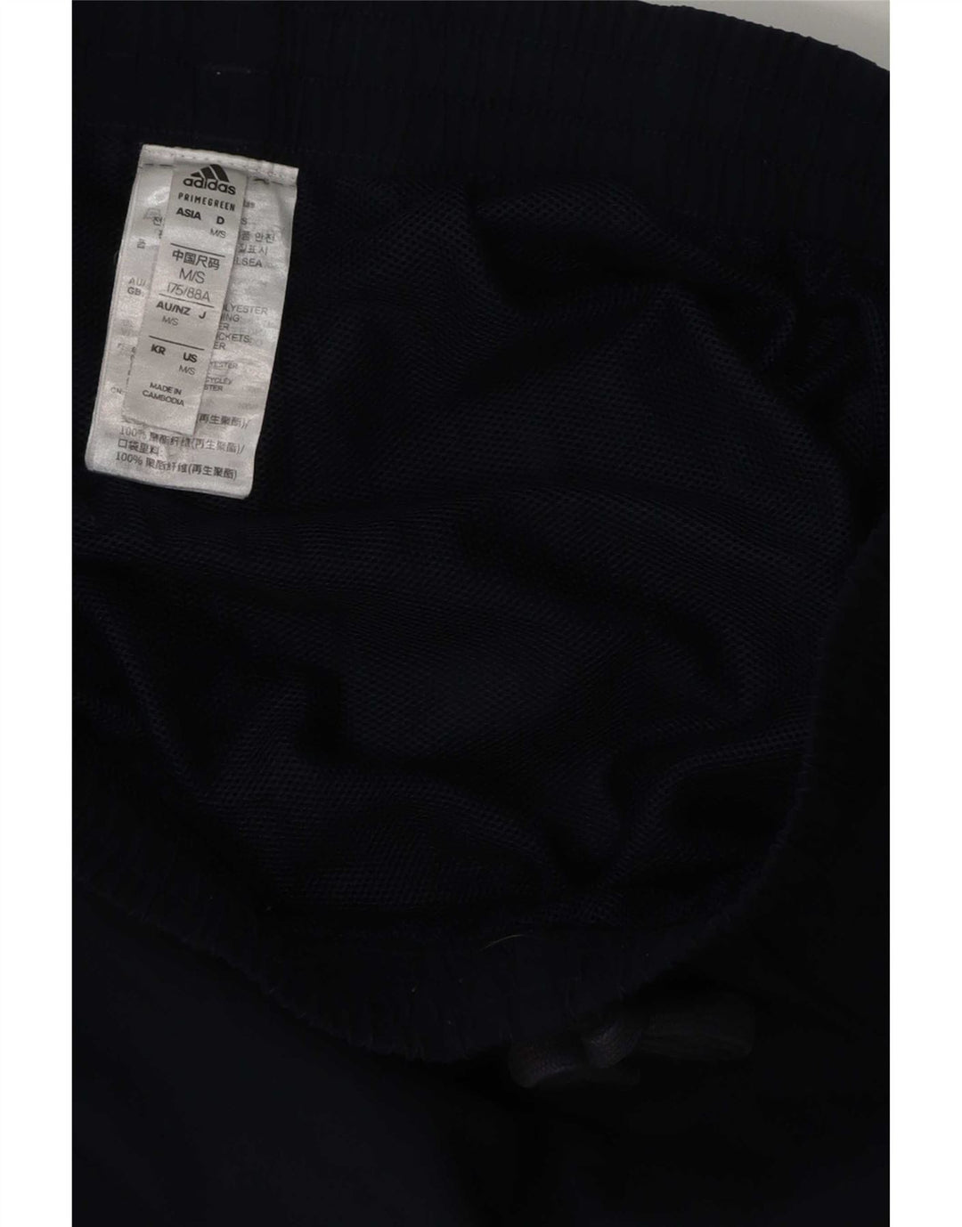 Shorts esportivos masculinos Adidas médio azul marinho poliéster