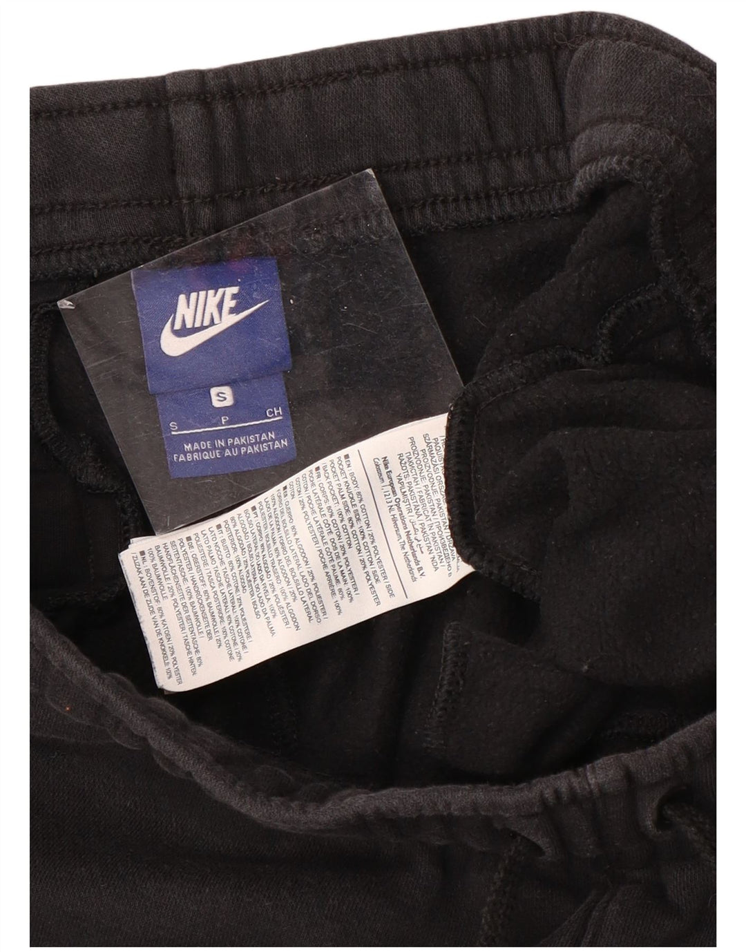 Nike Mens Calças de treino Joggers pequenos esportes de algodão preto