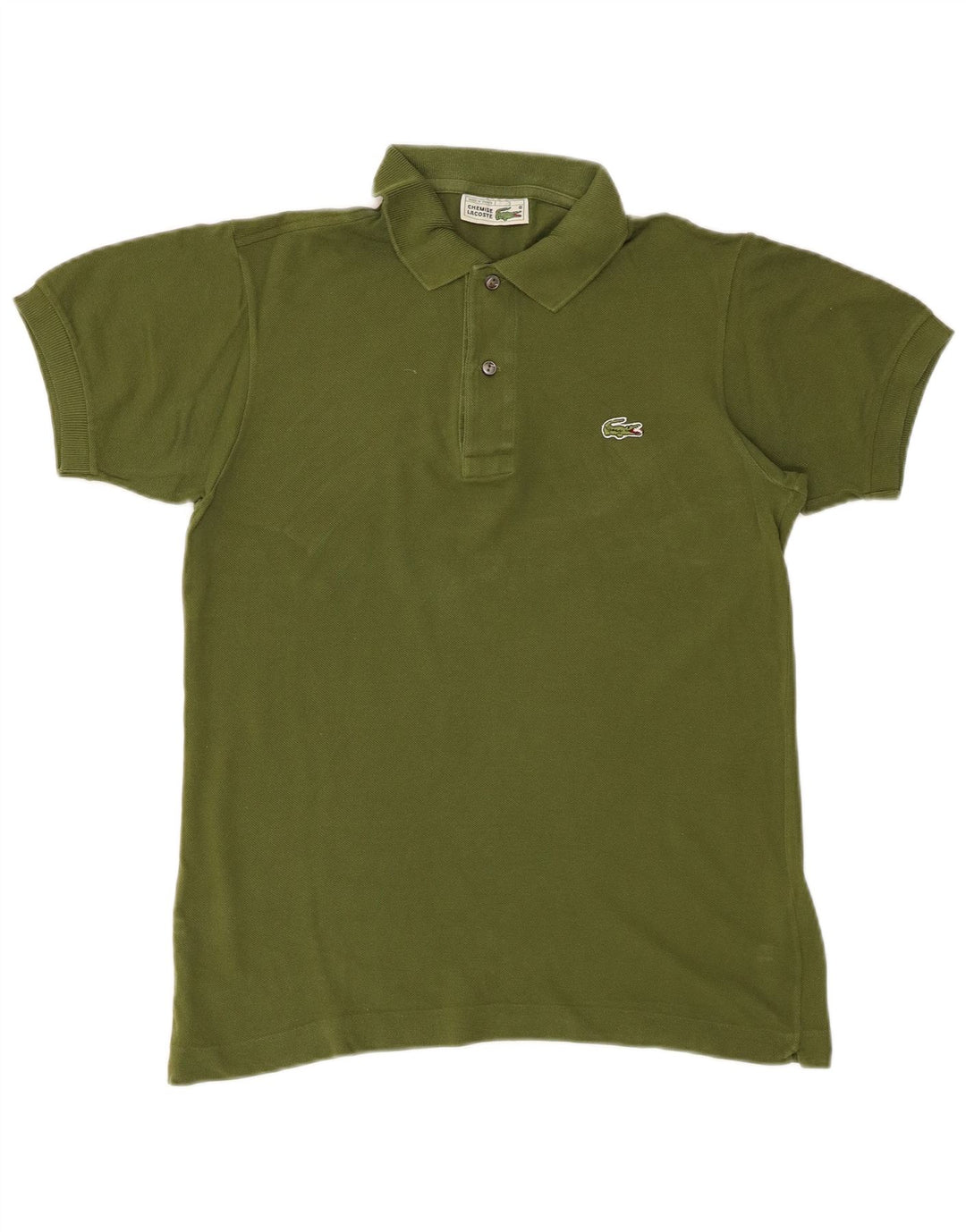 Camisa polo masculina LACOSTE tamanho 3 pequeno algodão cáqui