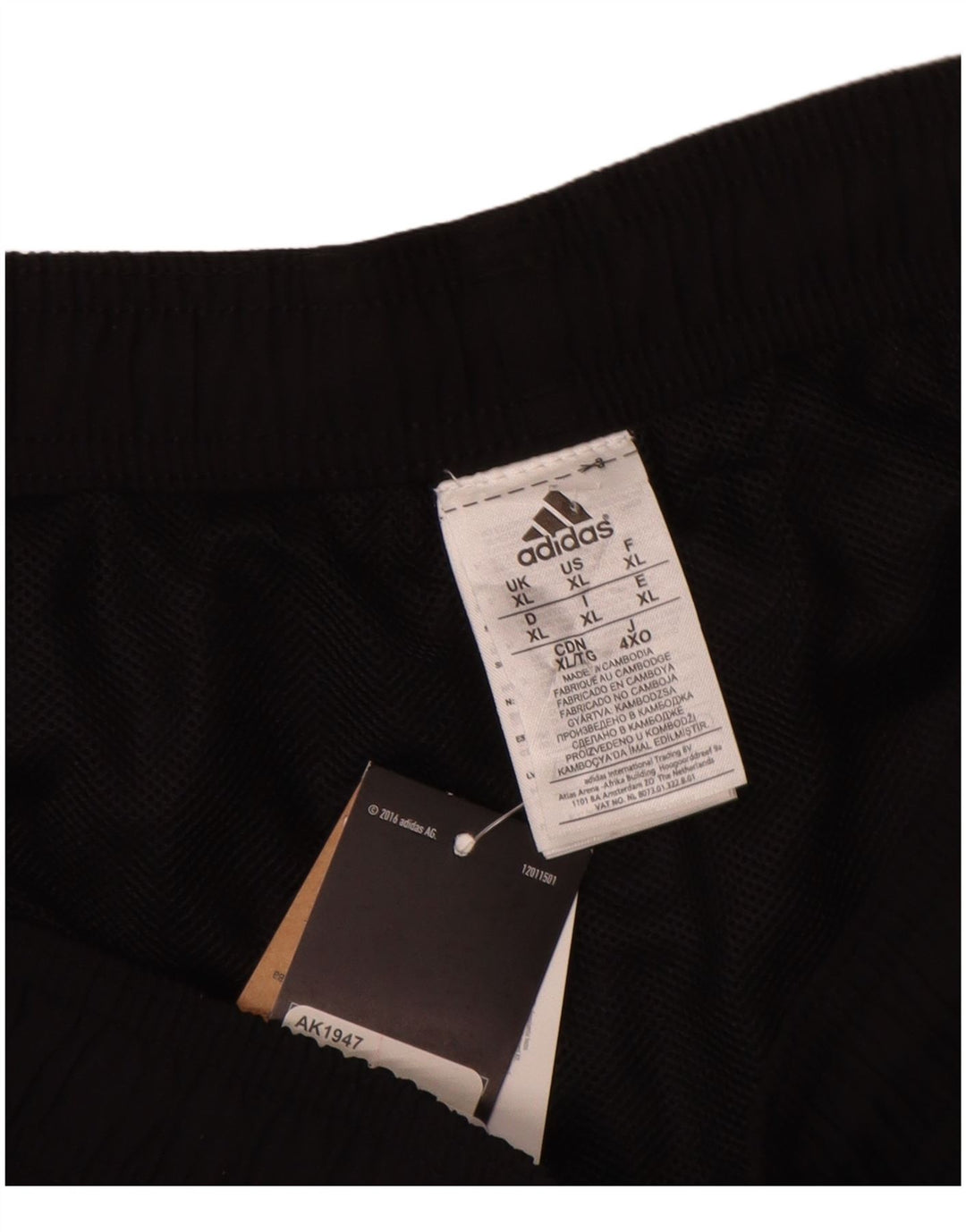 Shorts esportivos masculinos Adidas XL preto nylon