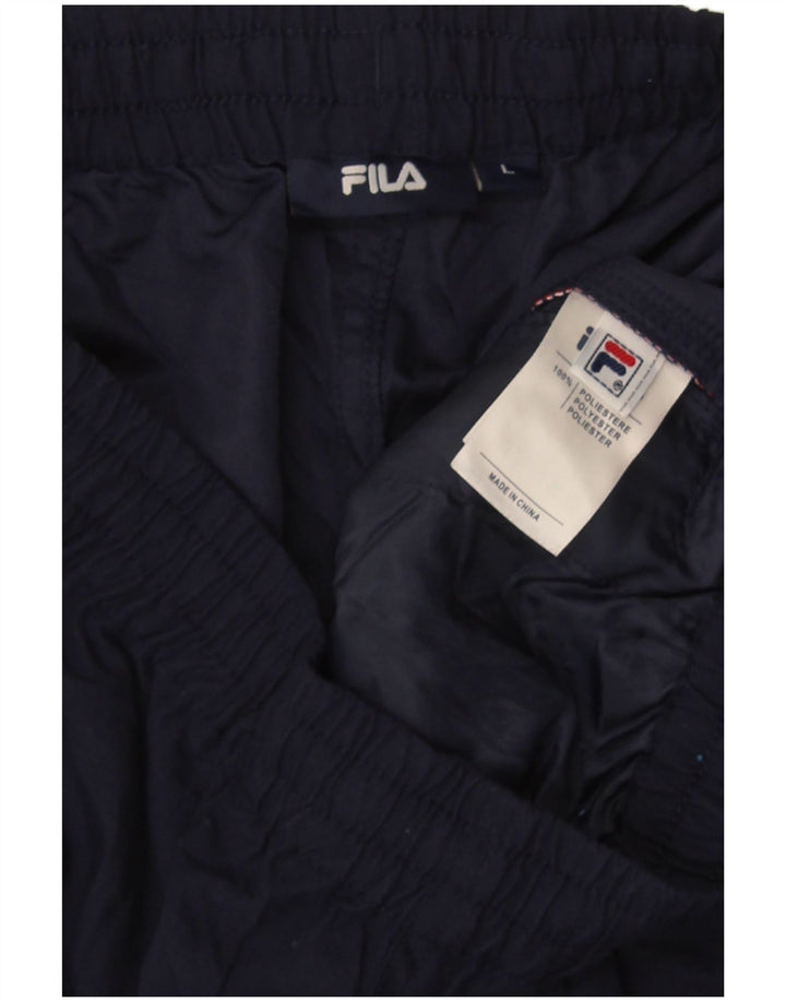 Fila Mens Sport Shorts Grande Poliéster Azul Marinho