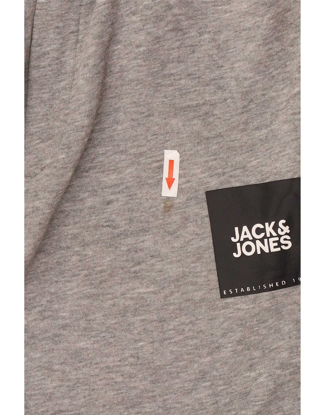 Calça de treino masculina Jack & Jones Joggers cinza médio algodão manchado