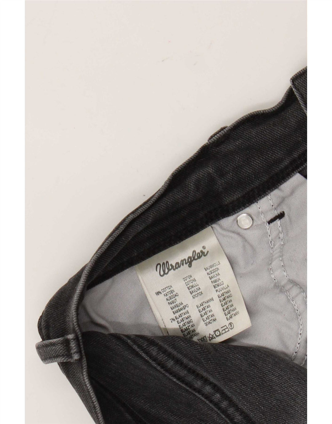 Wrangler Masculino Texas Straight Jeans W33 L32 Algodão Cinza