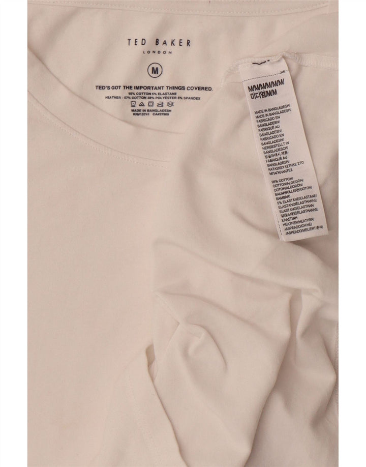 Camiseta masculina TED BAKER London Top médio algodão branco