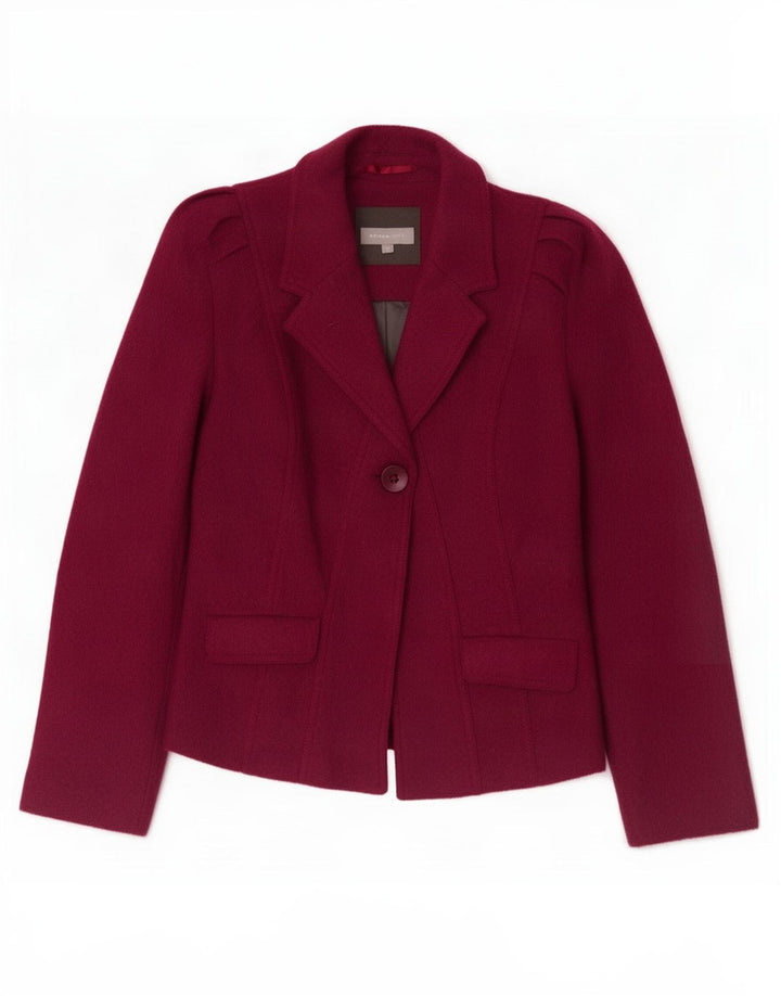 Jaqueta Blazer Feminina Marks & Spencer Per Una 1 Botão Reino Unido 12 Médio Borgonha