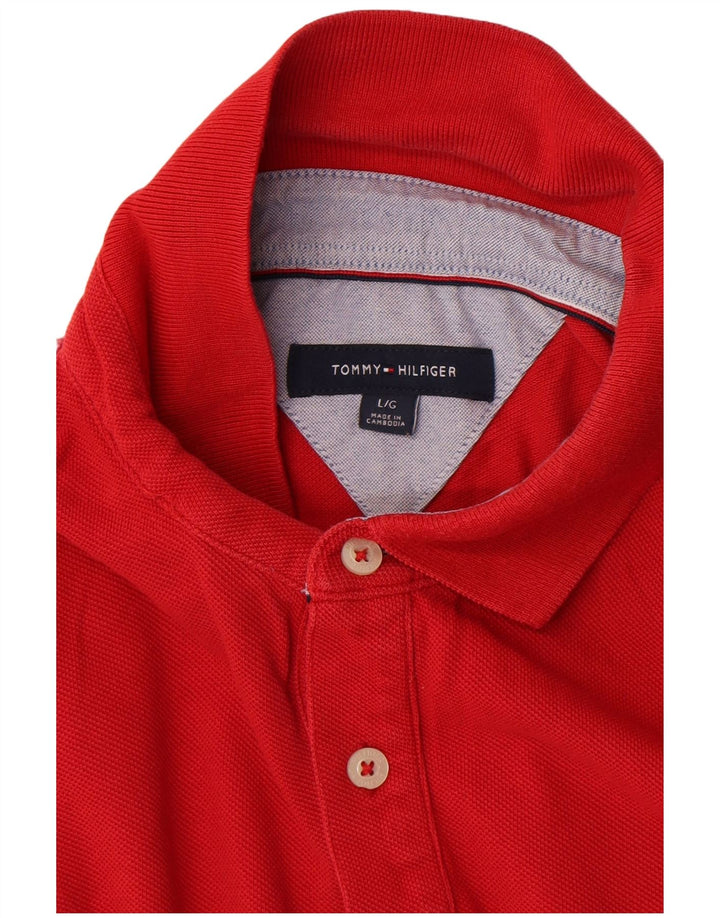 Camisa polo masculina Tommy Hilfiger grande vermelha