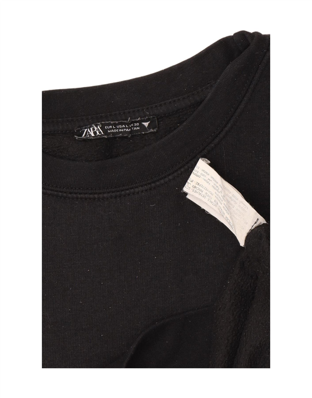 Zara moletom feminino jumper UK 16 grande algodão preto