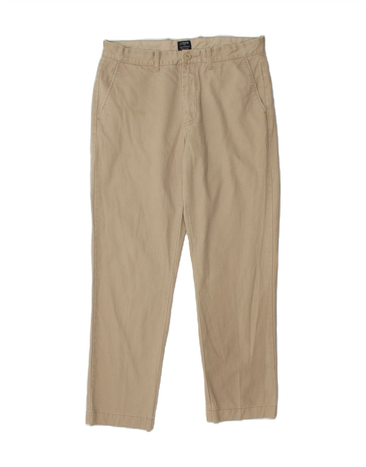 J. CREW Mens The Sutton Slim Chino Trousers W32 L30 Beige Cotton Vintage J. Crew and Second-Hand J. Crew from Messina Hembry 