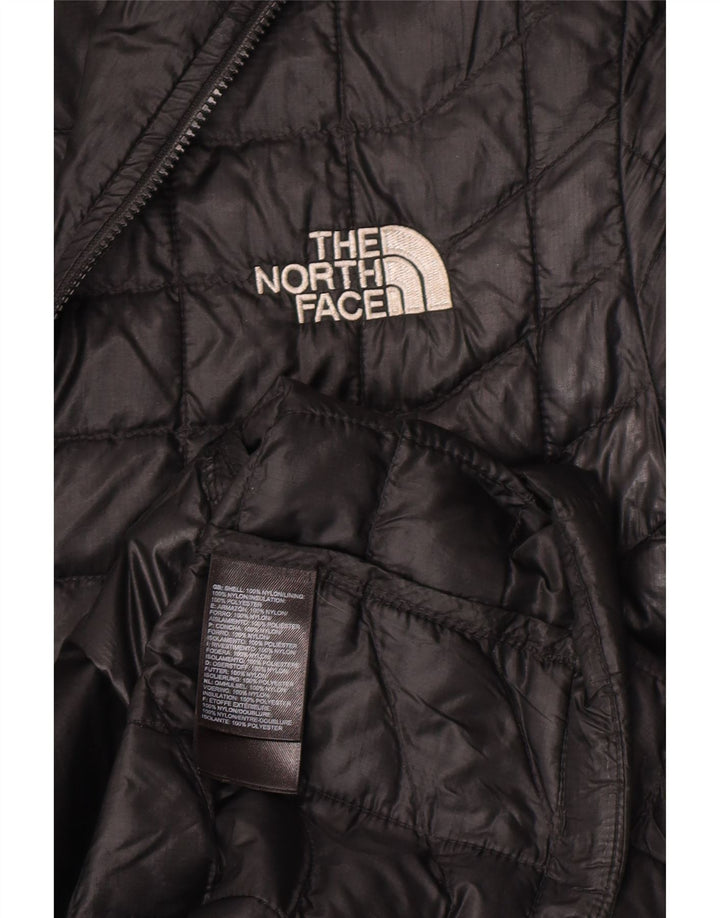 Jaqueta acolchoada com capuz feminina The North Face UK 14 médio preto nylon