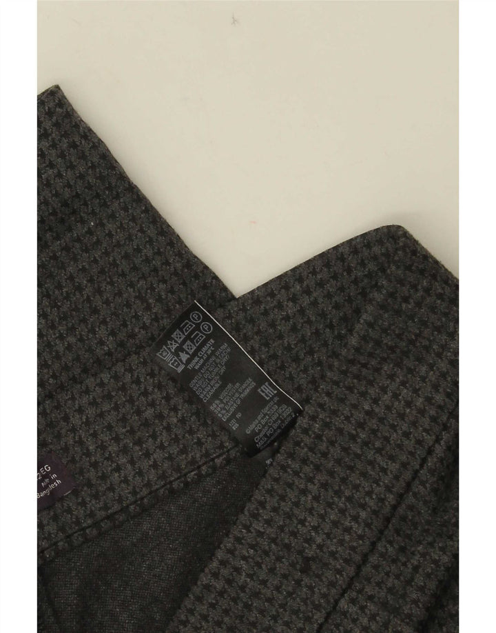 Calça casual feminina Marks & Spencer Reino Unido 12 médio W30 L28 cinza