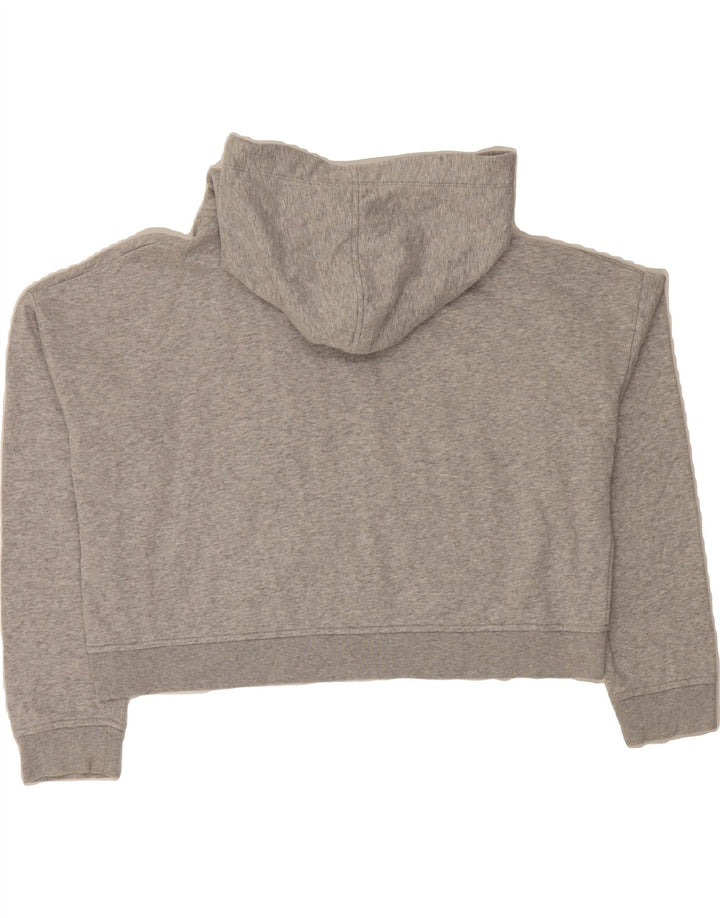 POLO RALPH LAUREN Womens Oversized Crop Hoodie Jumper UK 18 XL Grey Cotton Vintage Polo Ralph Lauren and Second-Hand Polo Ralph Lauren from Messina Hembry 
