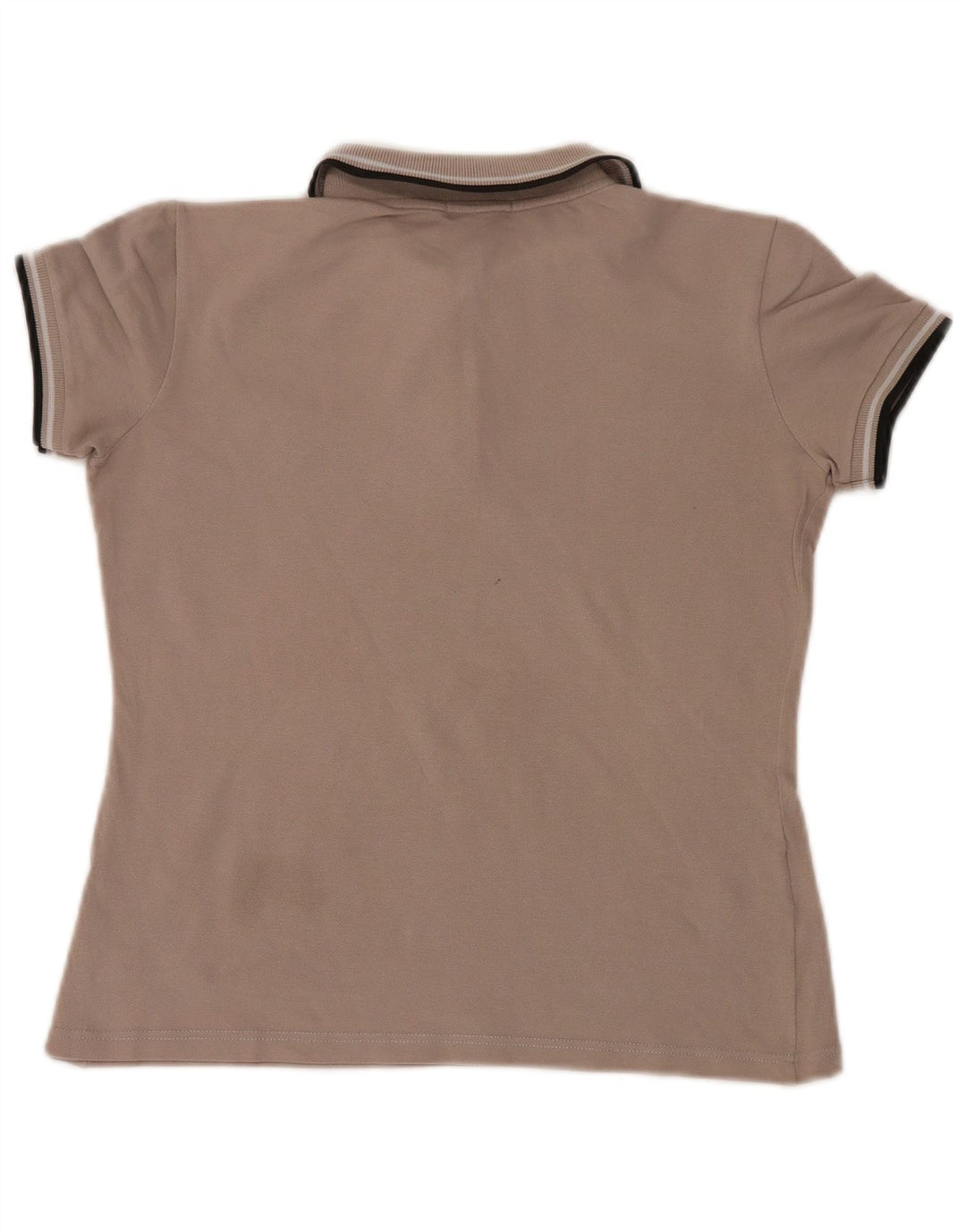 Camisa polo feminina Fred Perry Reino Unido 12 algodão cinza médio