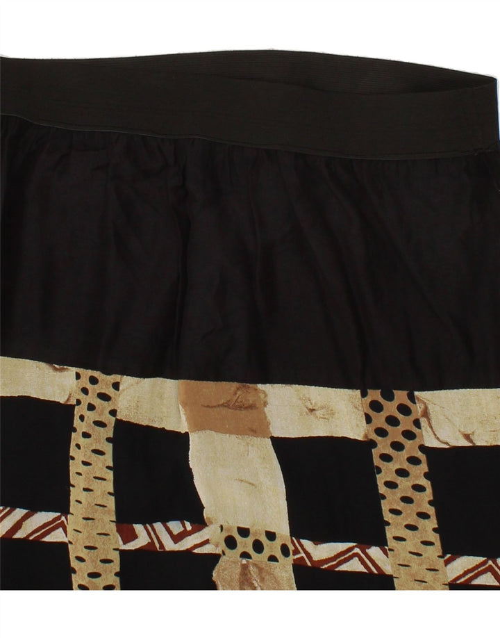 VINTAGE Womens A-Line Skirt W32 Large Black Patchwork Vintage Vintage and Second-Hand Vintage from Messina Hembry 