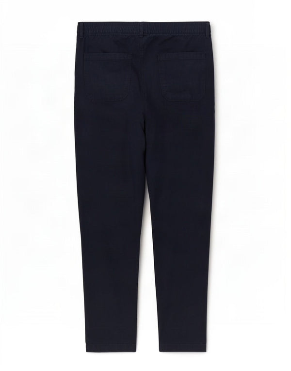 Calça feminina casual justa Marks & Spencer Reino Unido 14 grande W34 L26 azul marinho