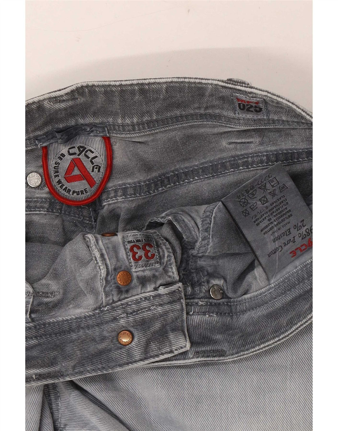 Ciclo Feminino Slim Jeans W33 L30 Cinza Algodão