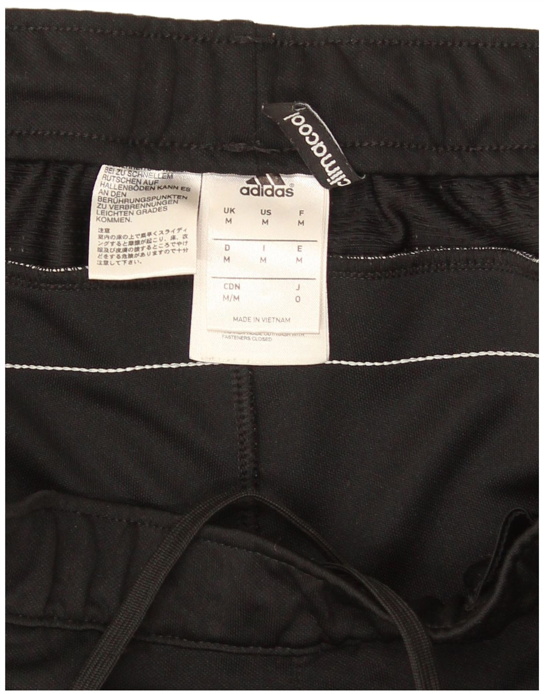 Calça de treino masculina Adidas Climacool médio preto colorblock poliéster