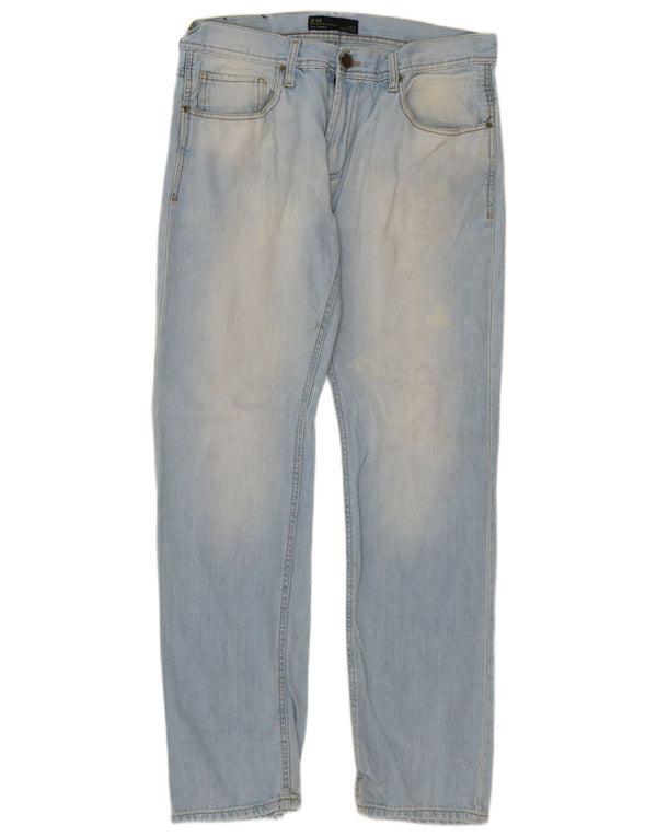 Zara Mens Straight Jeans EU 42 Grande W32 L32 Azul