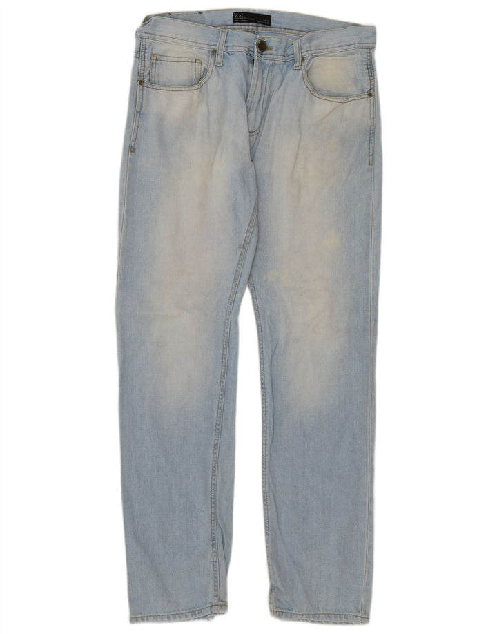 Zara Mens Straight Jeans EU 42 Grande W32 L32 Azul