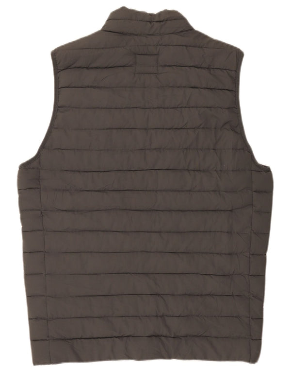 Colete acolchoado masculino Jack & Jones UK 36 pequeno poliéster cinza