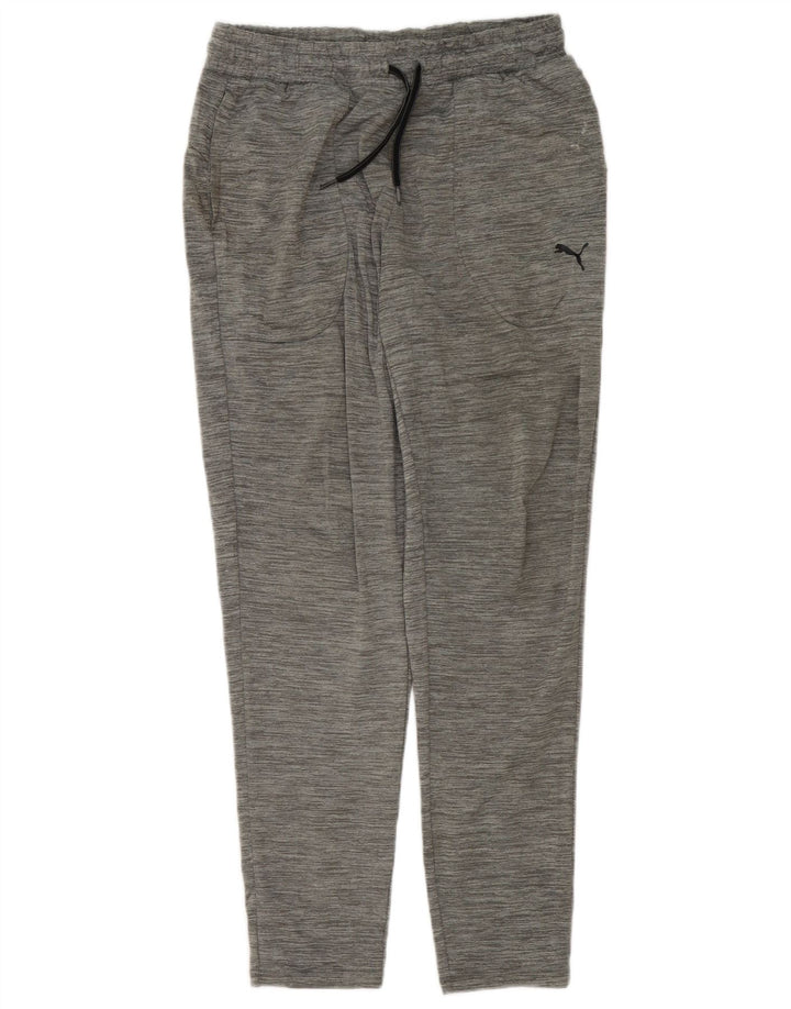Calça de treino feminina Puma UK 12 poliéster manchado cinza médio