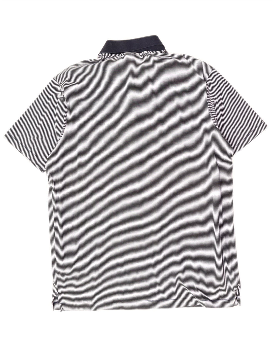 Camisa polo masculina PAUL & SHARK grande algodão listrado azul marinho