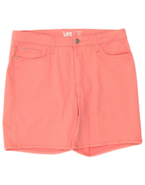 Shorts jeans feminino Lee de cintura média com ajuste regular W34 grande rosa